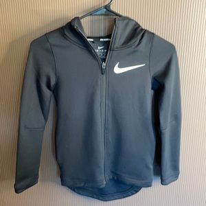 Nike black long sleeve hooded jacket size xs